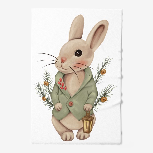Полотенце «Кролик с фонариком»