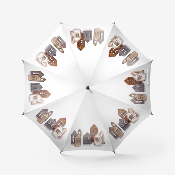 Зонт «Хюгге домики»