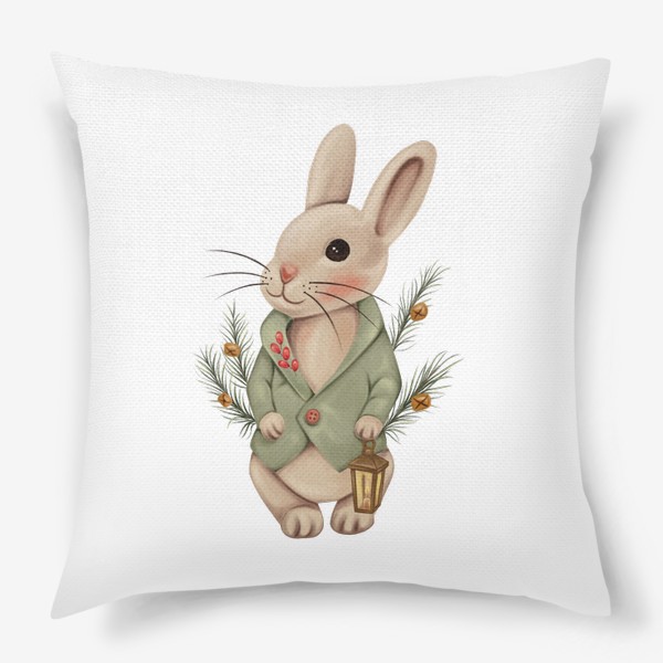 Подушка «Кролик с фонариком»