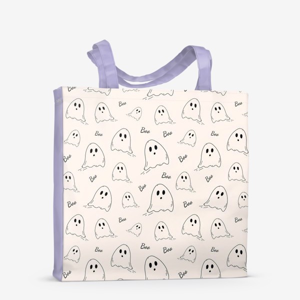 Сумка-шоппер «Паттерн с хэллоуинскими призраками»