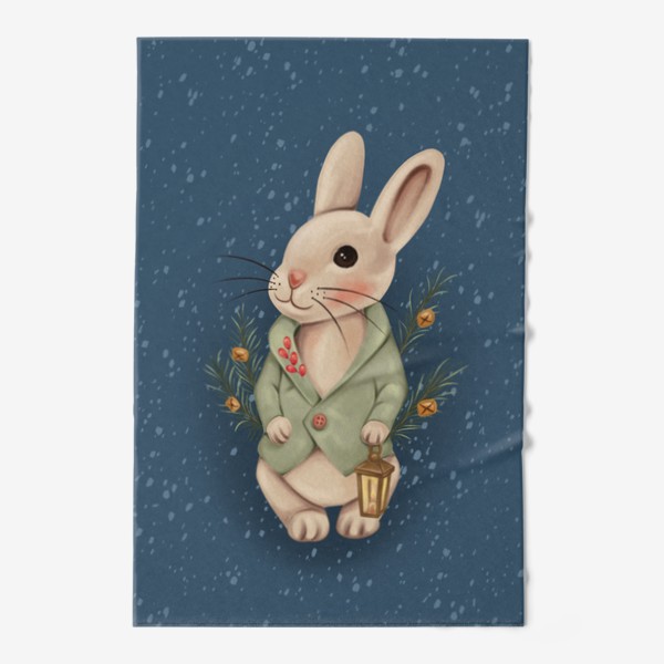 Полотенце «Милый кролик с фонариком»