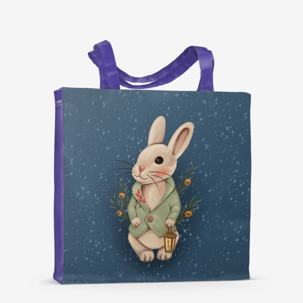 Сумка-шоппер «Милый кролик с фонариком»