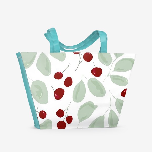 Пляжная сумка «листья и ягоды»
