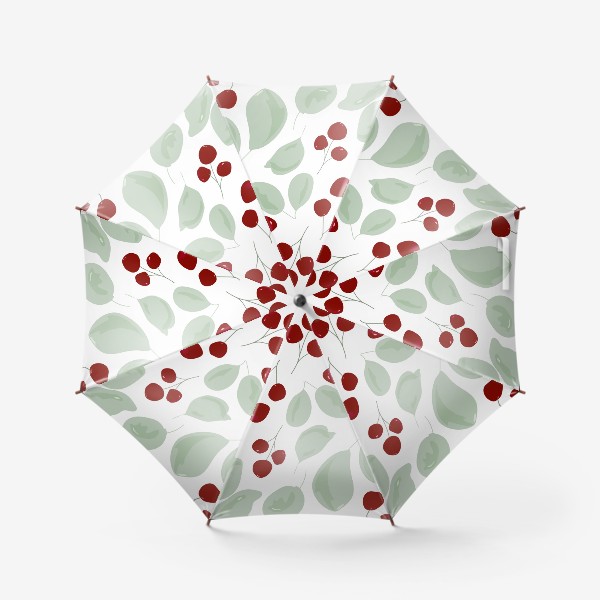 Зонт «листья и ягоды»