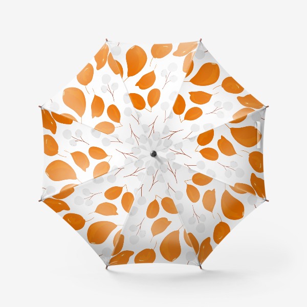 Зонт «осенние листья и ягоды»