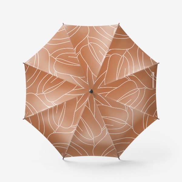 Зонт «Минималистичные листья фикуса / Minimalistic ficus leaves»