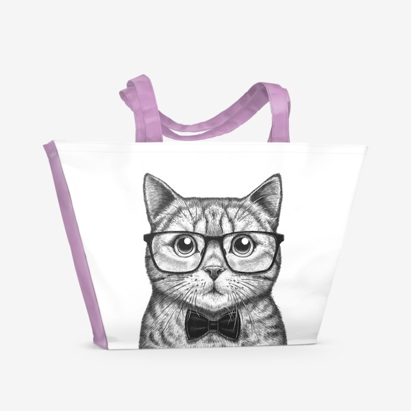 Пляжная сумка «Умный кот»