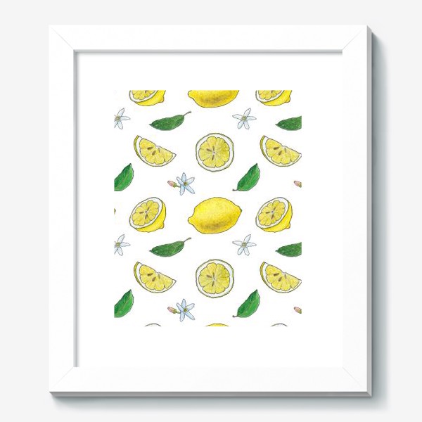 Картина «Лимоны. Желтый. Паттерн»