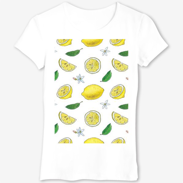 Футболка «Лимоны. Желтый. Паттерн»