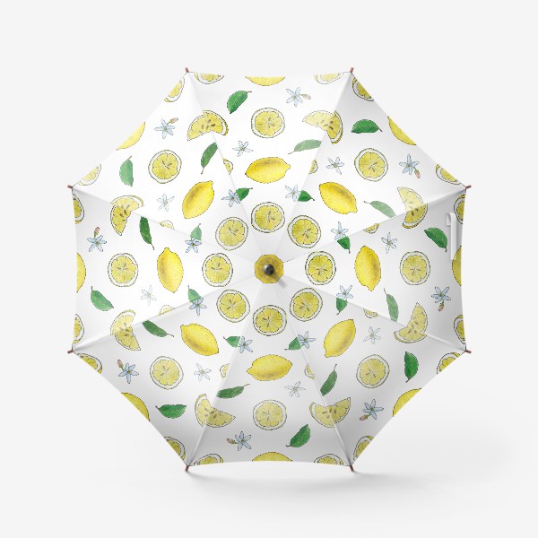 Зонт «Лимоны. Желтый. Паттерн»