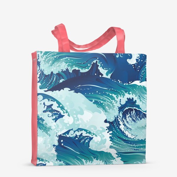 Сумка-шоппер «Несущиеся морские волны»