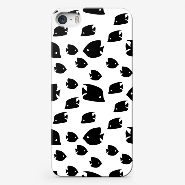 Чехол iPhone «Черные рыбы»
