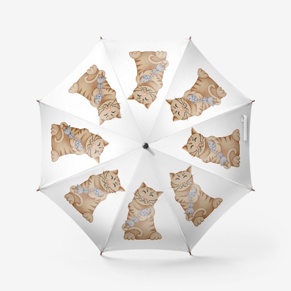 Зонт «Кот с рыбой»