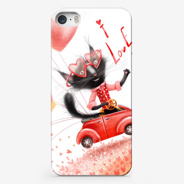 Чехол iPhone «Кот в день Валентина»