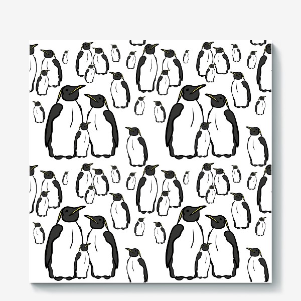 Холст «Пингвины на льдине»
