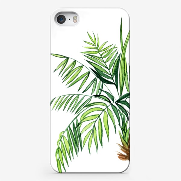 Чехол iPhone &laquo;Пальма акварельная тропический принт&raquo;