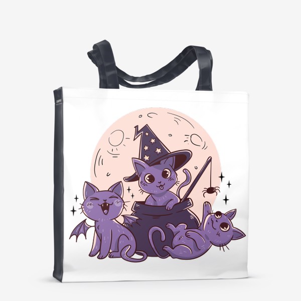 Сумка-шоппер «Котята ведьмы - Хеллоуин»