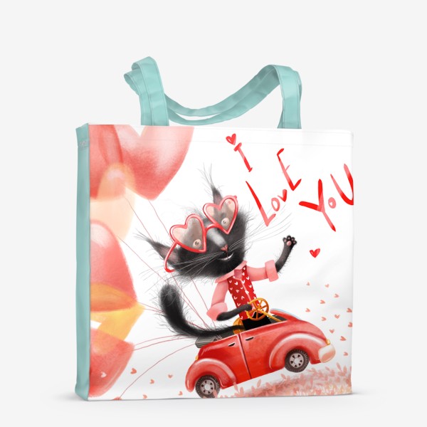 Сумка-шоппер «Кот в день Валентина»