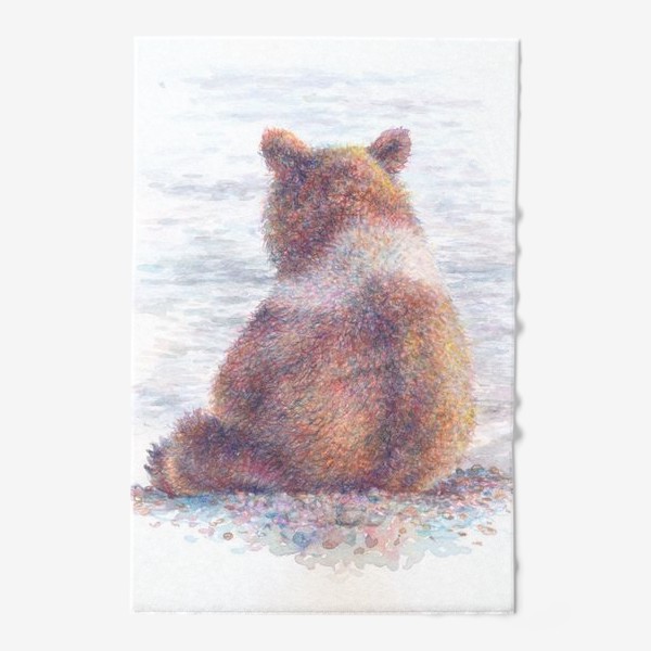 Полотенце «Мишка,медвежонок , море »
