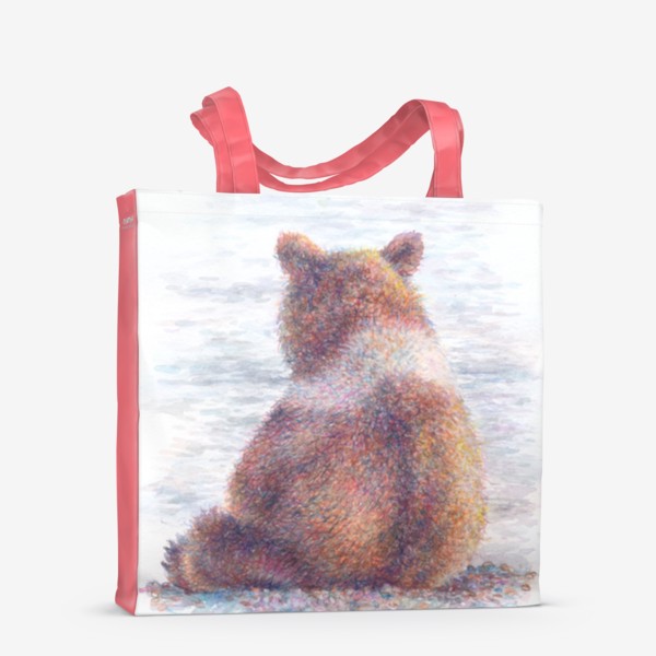Сумка-шоппер «Мишка,медвежонок , море »