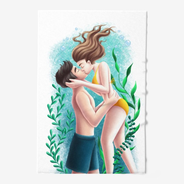Полотенце «Влюбленная пара под водой»