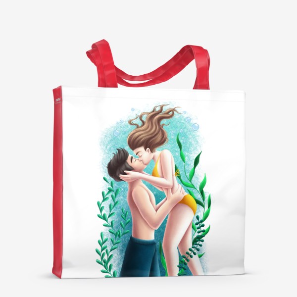 Сумка-шоппер «Влюбленная пара под водой»