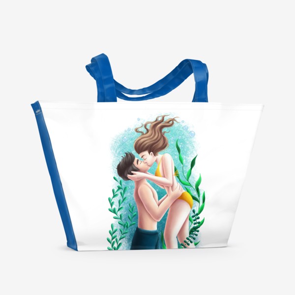 Пляжная сумка «Влюбленная пара под водой»