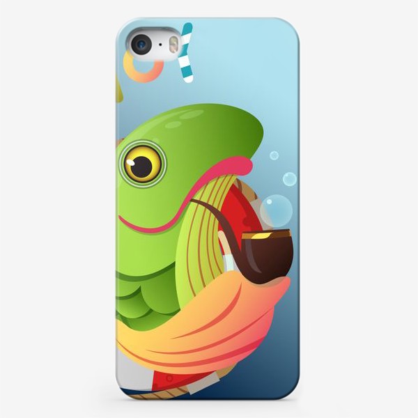 Чехол iPhone «детский плакат на морскую тематику»