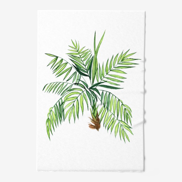Полотенце «Пальма акварельная тропический принт»