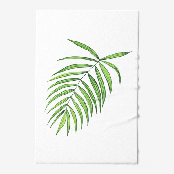 Полотенце &laquo;Пальмовый лист акварельный, летний принт&raquo;
