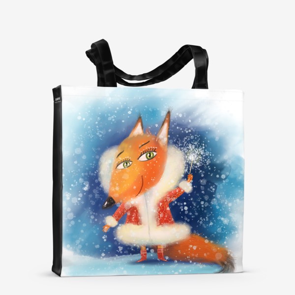 Сумка-шоппер «Новогодняя лиса»