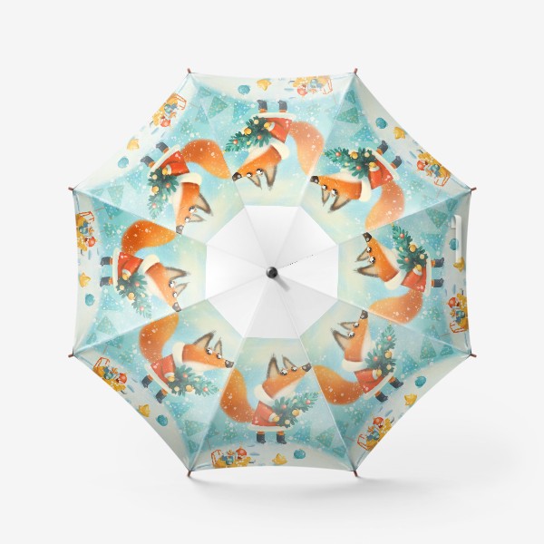 Зонт «Лиса с елочкой»