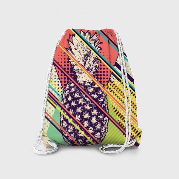 Рюкзак «Геометрический ретро дизайн с ананасом»