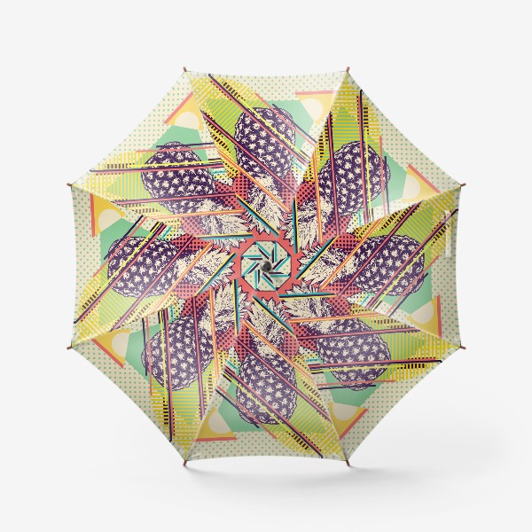 Зонт «Геометрический ретро дизайн с ананасом»