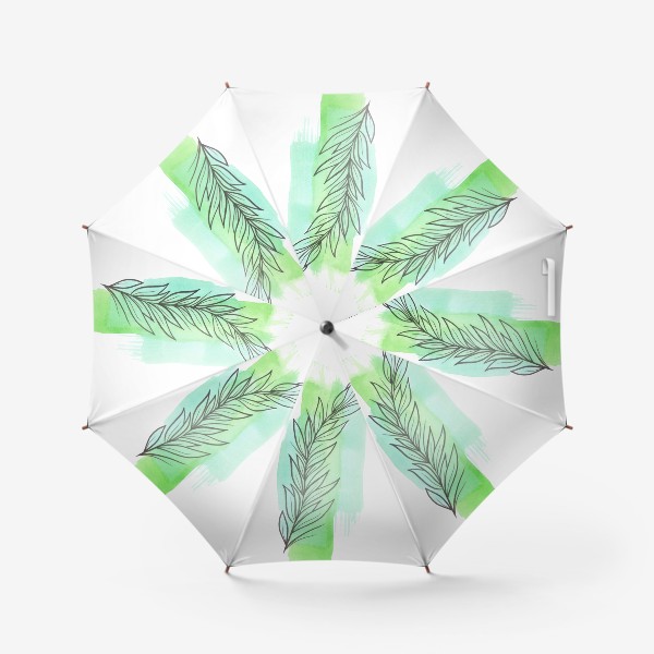 Зонт «Графическая ветка с мазком»