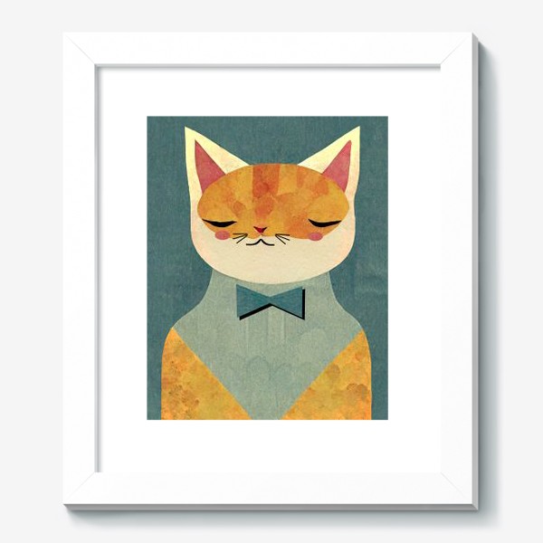 Картина «рыжий кот с галстуком бабочка »
