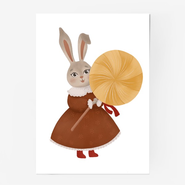 Постер «Зайка с карамелькой»