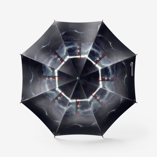 Зонт «Маяк в ночном шторме»