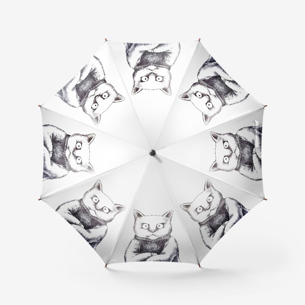 Зонт «Серьезный кот»
