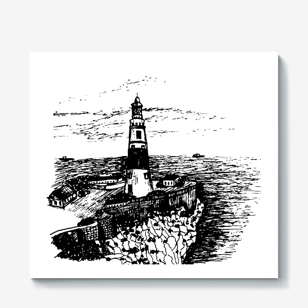 Холст «Gibraltar lighthouse»