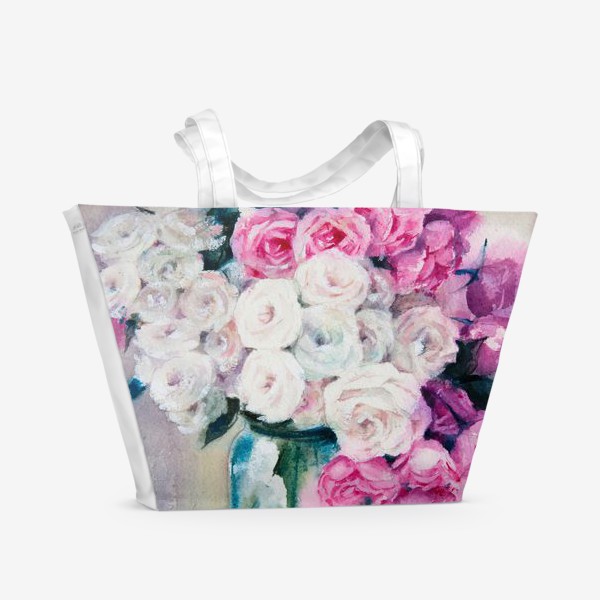 Пляжная сумка «Садовые розы»