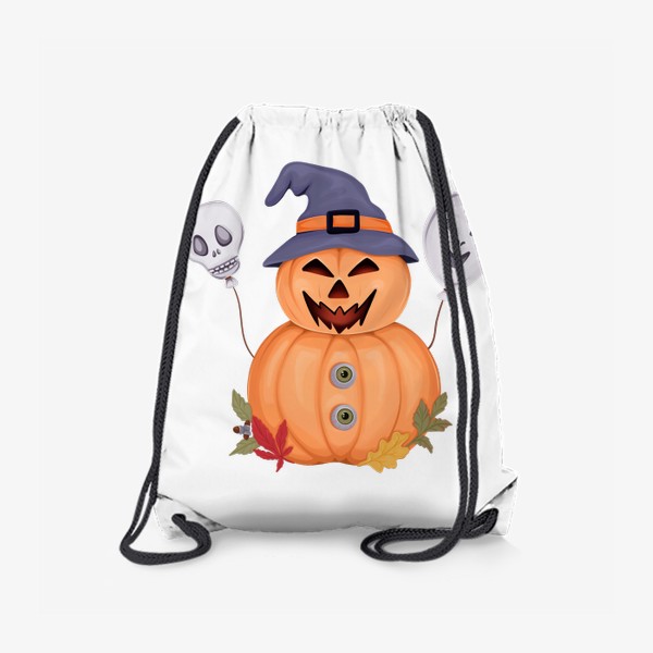 Рюкзак «Весёлая тыква с шариками. Хэллоуин»