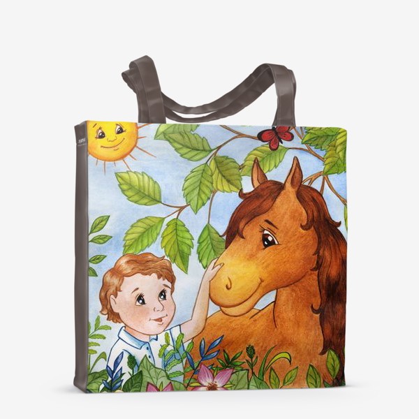 Сумка-шоппер «Мальчик и лошадка»