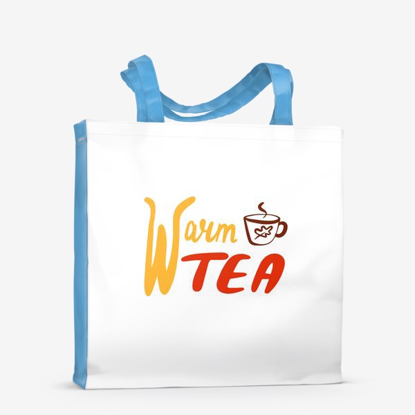 Сумка-шоппер «Теплого чая. Леттеринг. Осень.Warm tea»