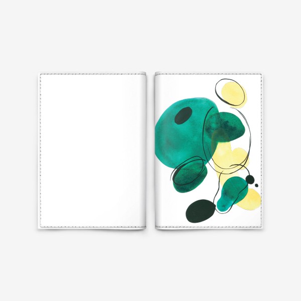 Обложка для паспорта «Абстрактные пятна, камни, графика, акварель.»