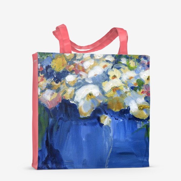 Сумка-шоппер &laquo;Букет цветов в синей вазе&raquo;