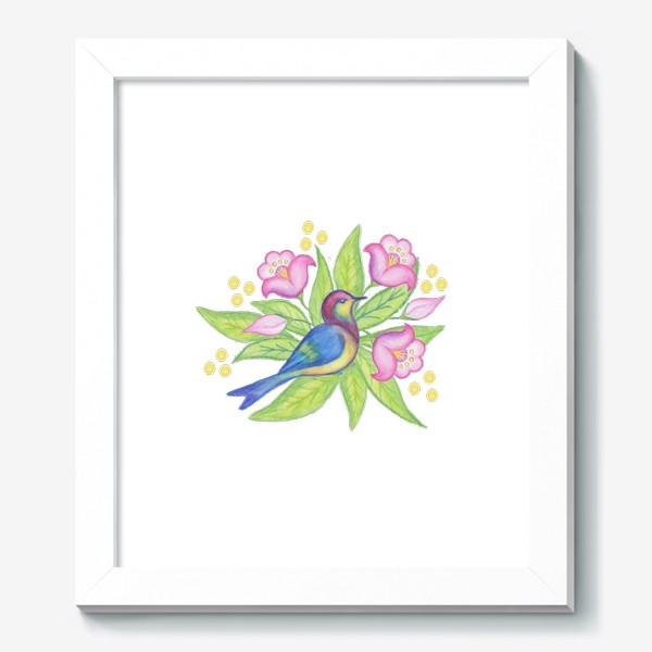 Картина «Синяя птица в цветущем саду»
