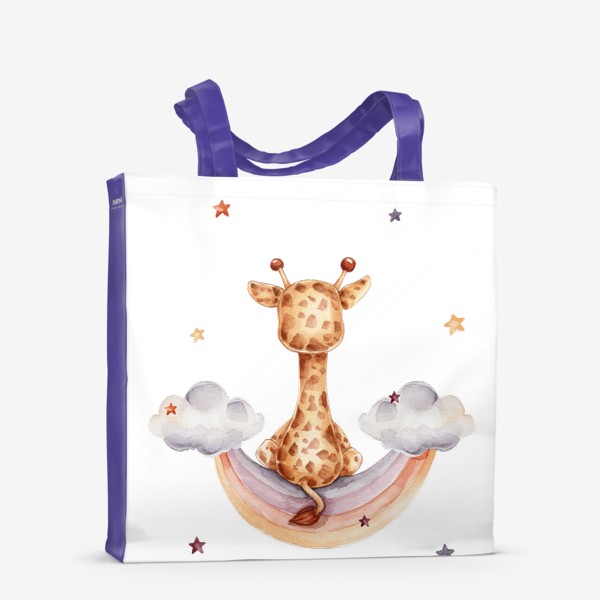 Сумка-шоппер «Жираф на радуге»
