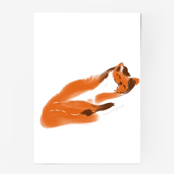 Постер «Сонная лисичка»