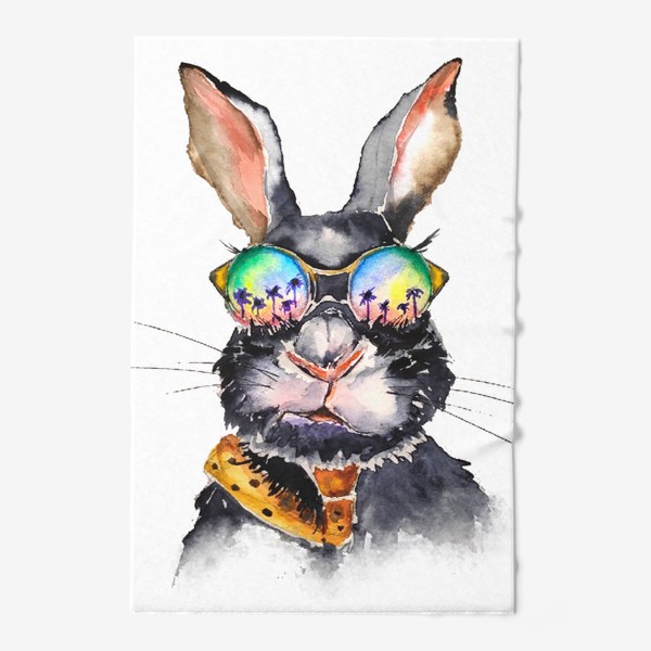 Полотенце «кролик год кролика черный водяной заяц заяц»